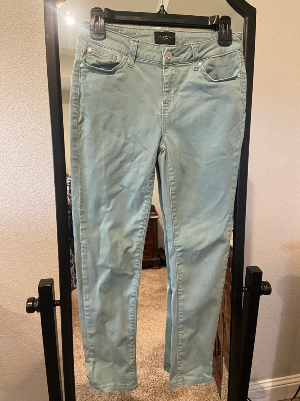 Celebrity Pink Light Mint Skinny Jeans